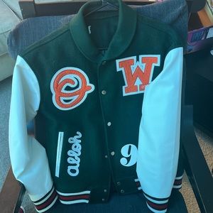 Excellent condition Off white Varsity Jacket but I frankly don’t wear it enough!
